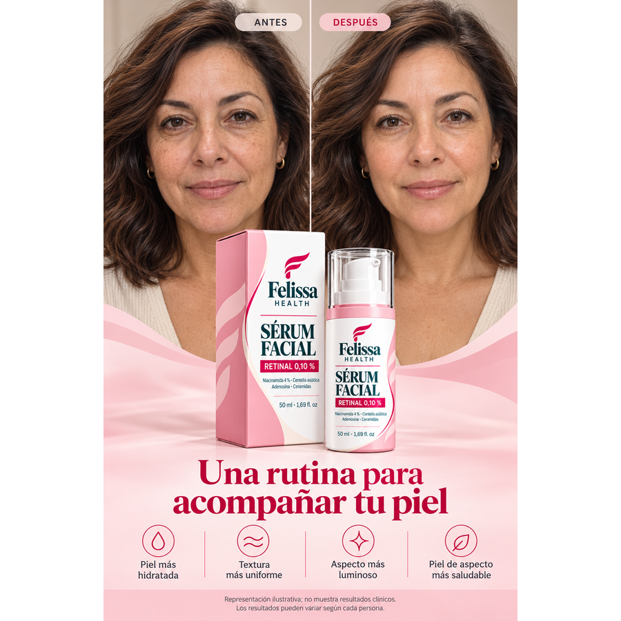 Felissa Sérum Facial — representación ilustrativa, no muestra resultados clínicos